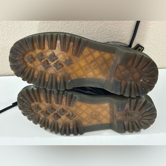 Doc Martens Women’s Luana Black Glitter Patent Leather Lace Up Combat Boots 8 - Picture 13 of 14